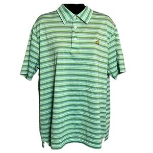 The Masters Clubhouse Collection Size XL Made in Italy Striped Polo Shirt